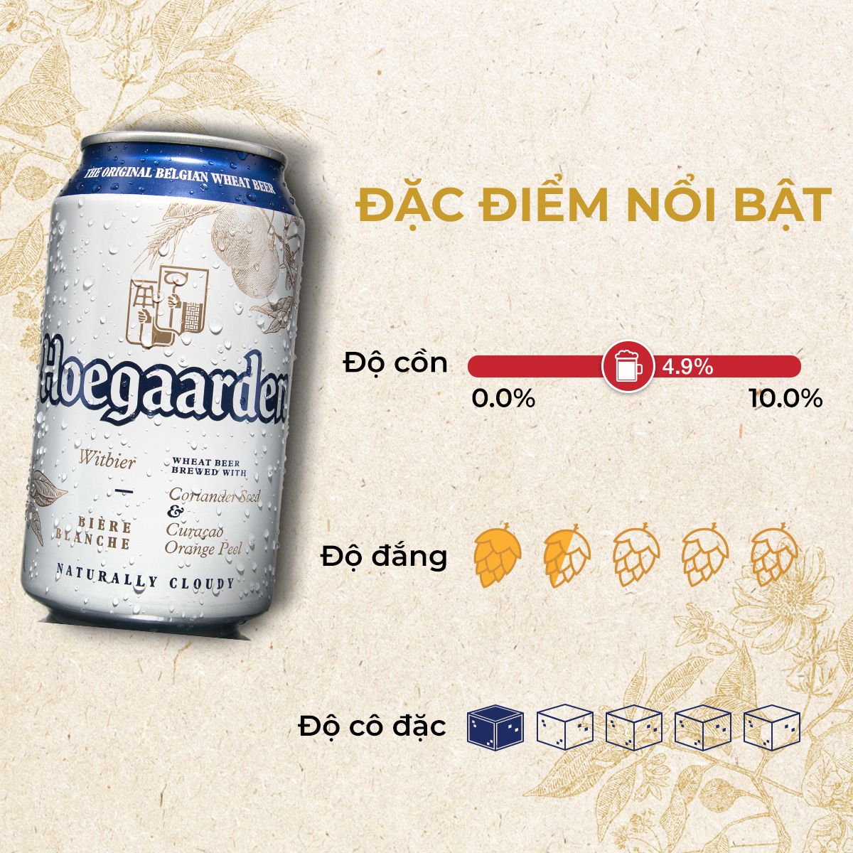 Bia Hoegaarden White Bỉ Thùng 12 Lon 500Ml Bia Lúa Mỳ Chính Hiệu – Vua Bia
