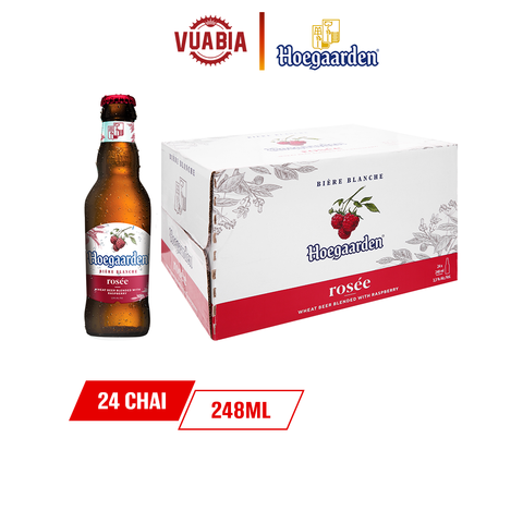 Bia Hoegaarden Rosee Thùng 24 Chai 248ml.