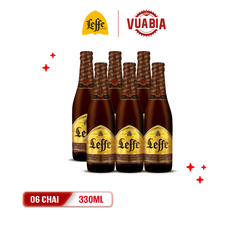 Bia Leffe Brune (Leffe Nâu) Lốc 6 Chai 330ml - Bia Thầy Tu Nhập Khẩu