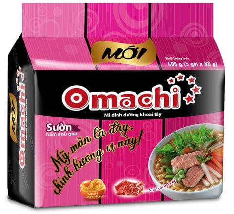 Túi Mì Omachi Sườn heo - 5 Gói