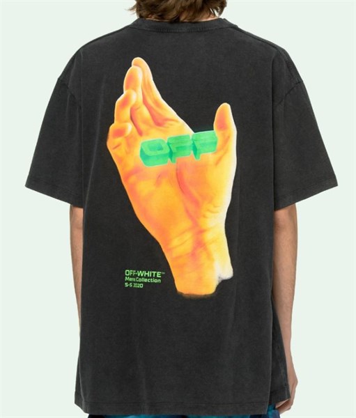 off white hand logo shorts