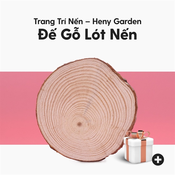 Đế Gỗ Lót Nến Vân Tròn HENY GARDEN