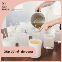 Ca inox 1.3L Rót Sáp Nến HENY GARDEN