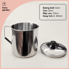 Ca inox 1.3L Rót Sáp Nến HENY GARDEN