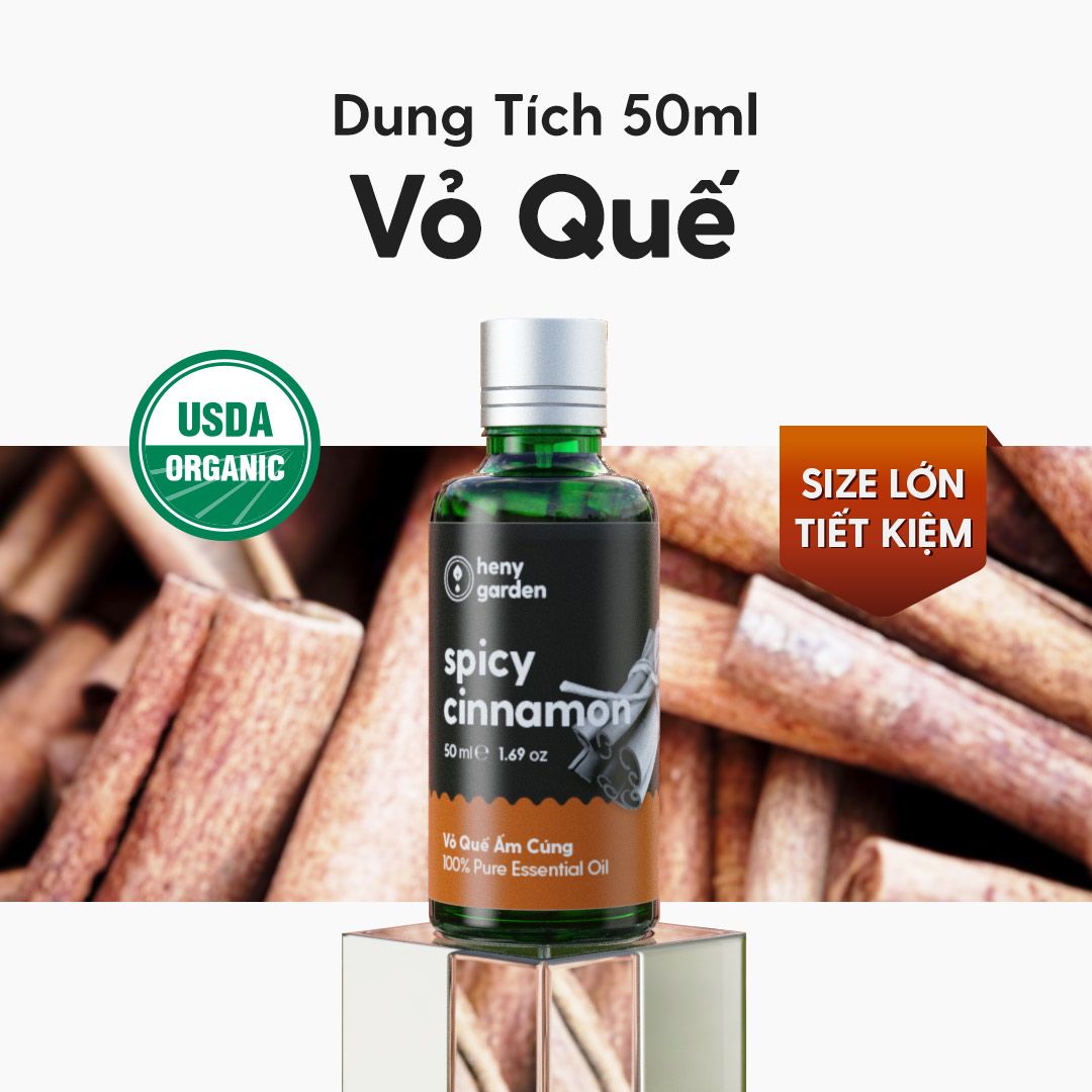 Tinh Dầu Quế (Cinnamon Essential Oil) Heny Garden