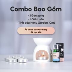 Đèn Xông Tinh Dầu Gốm Bằng Nến Làm Thơm Phòng HENY GARDEN