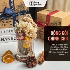 Lọ Khuếch Tán Tinh Dầu Hoa Gỗ Khô Tự Nhiên Phong Cách Vintage Heny Garden