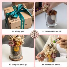 Lọ Khuếch Tán Tinh Dầu Hoa Gỗ Khô Tự Nhiên Phong Cách Vintage Heny Garden