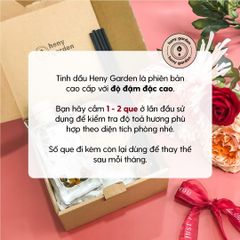 Bộ Tinh Dầu Khuếch Tán Thơm Phòng Cắm Que HENY GARDEN Thay Thế Máy Xông