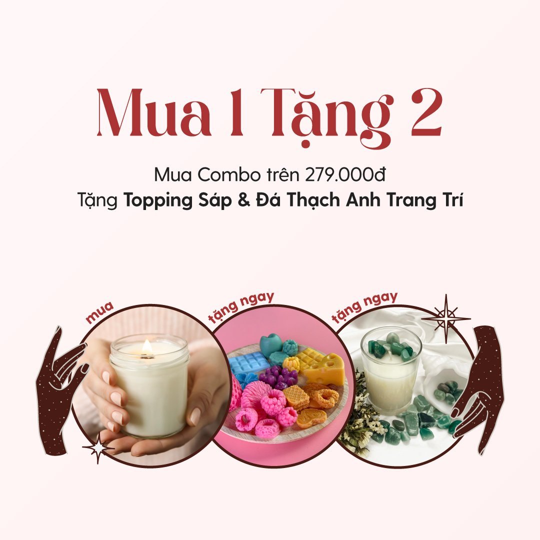 Combo Tự Làm Nến Thơm Handmade Dùng Tinh Dầu Phối Hương HENY GARDEN