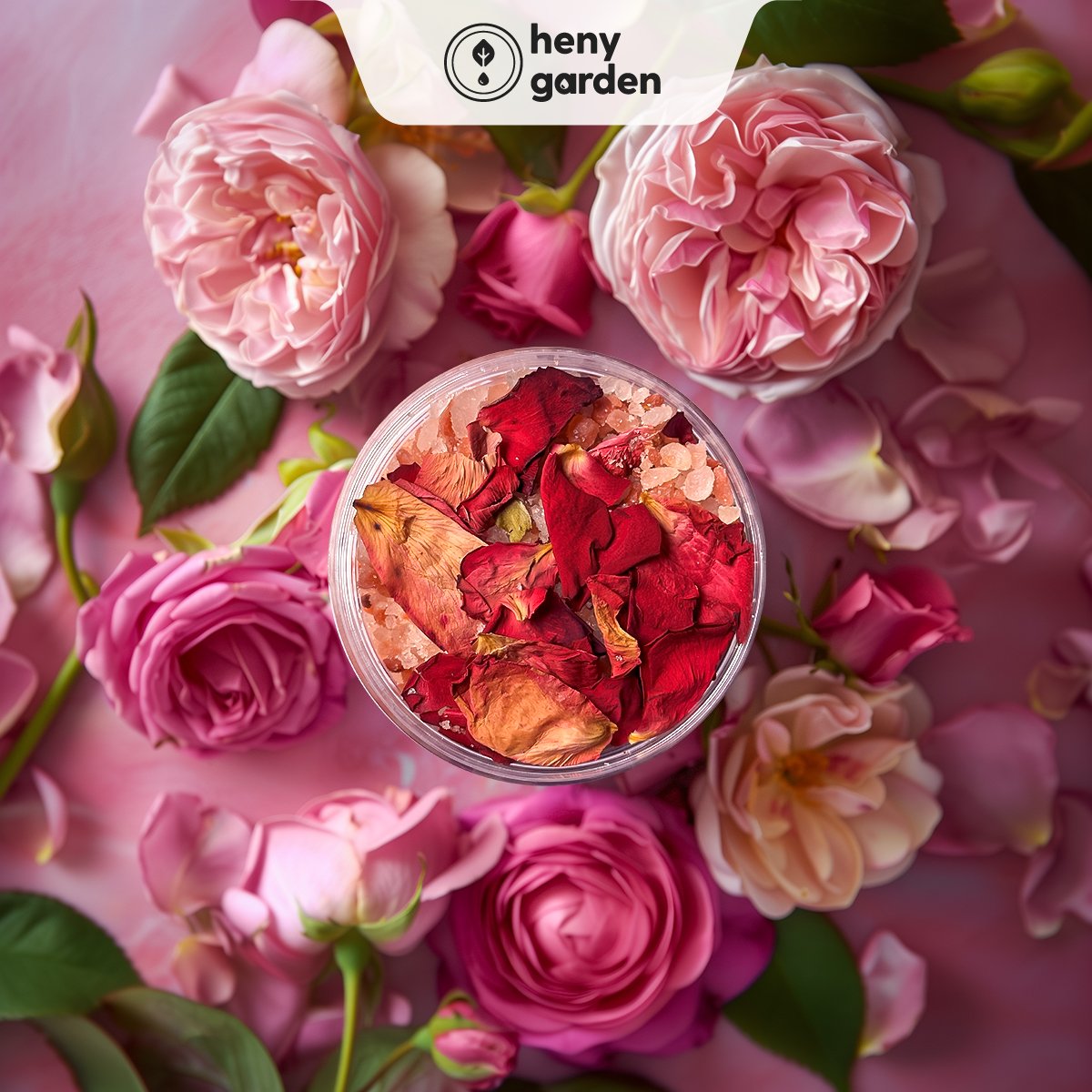 Muối Ngâm Chân Thảo Dược HIMALAYA & HOA HỒNG Bổ Sung Dầu Oliu & Vitamin E Giúp Dưỡng Ẩm Da HENY GARDEN