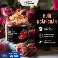 Muối Ngâm Chân Thảo Dược HIMALAYA & HOA HỒNG Bổ Sung Dầu Oliu & Vitamin E Giúp Dưỡng Ẩm Da HENY GARDEN