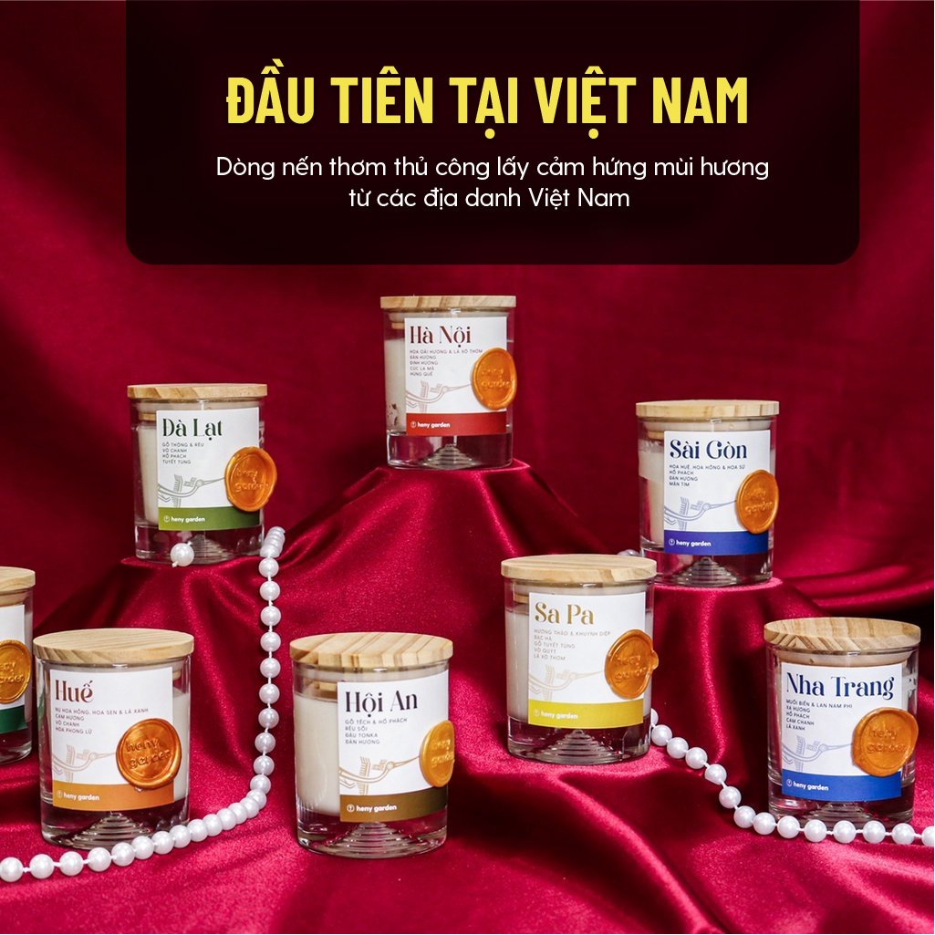 Nến Thơm Đất Việt HENY GARDEN Mùi Hương Cảm Hứng Từ Địa Danh Việt Nam