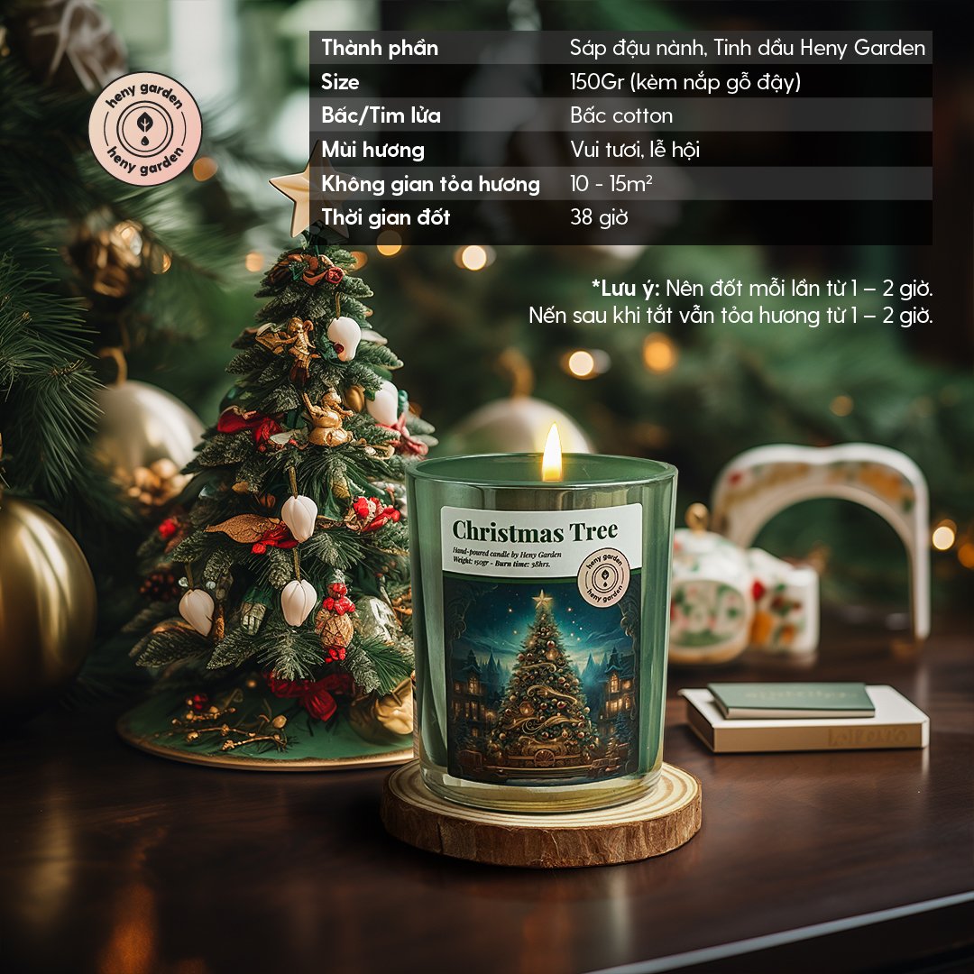 Nến Thơm Giáng Sinh Noel BST Green Xmas HENY GARDEN (Phiên bản giới hạn)