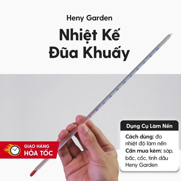 Nhiệt Kế Thủy Ngân Làm Nến 200 độ C HENY GARDEN