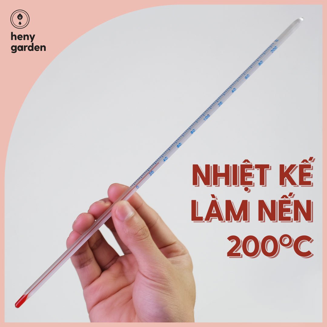 Nhiệt Kế Thủy Ngân Làm Nến 200 độ C HENY GARDEN