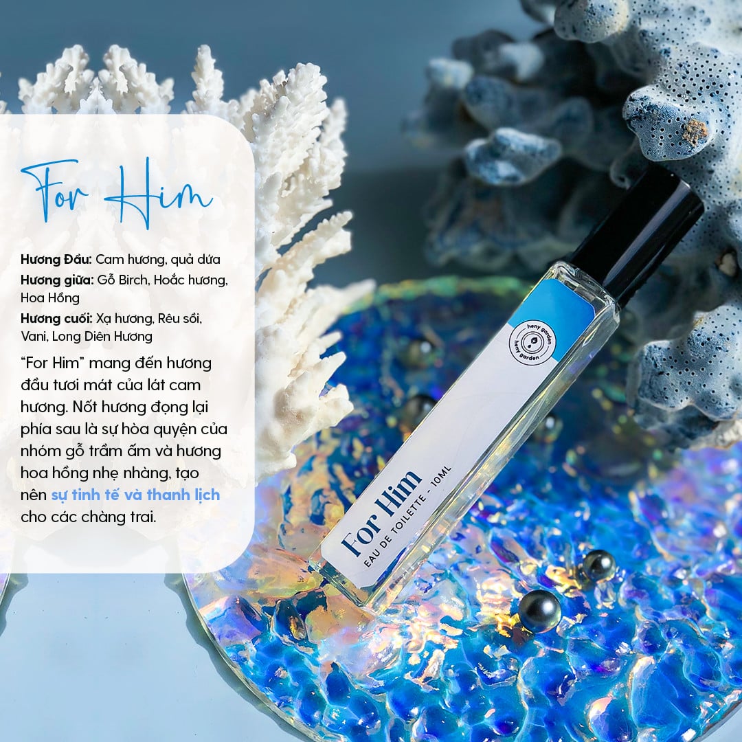 Nước Hoa Dạng Xịt Unisex Heny Garden 10mL - Hấp Dẫn, Thu Hút, Ngọt Ngào, Nữ Tính