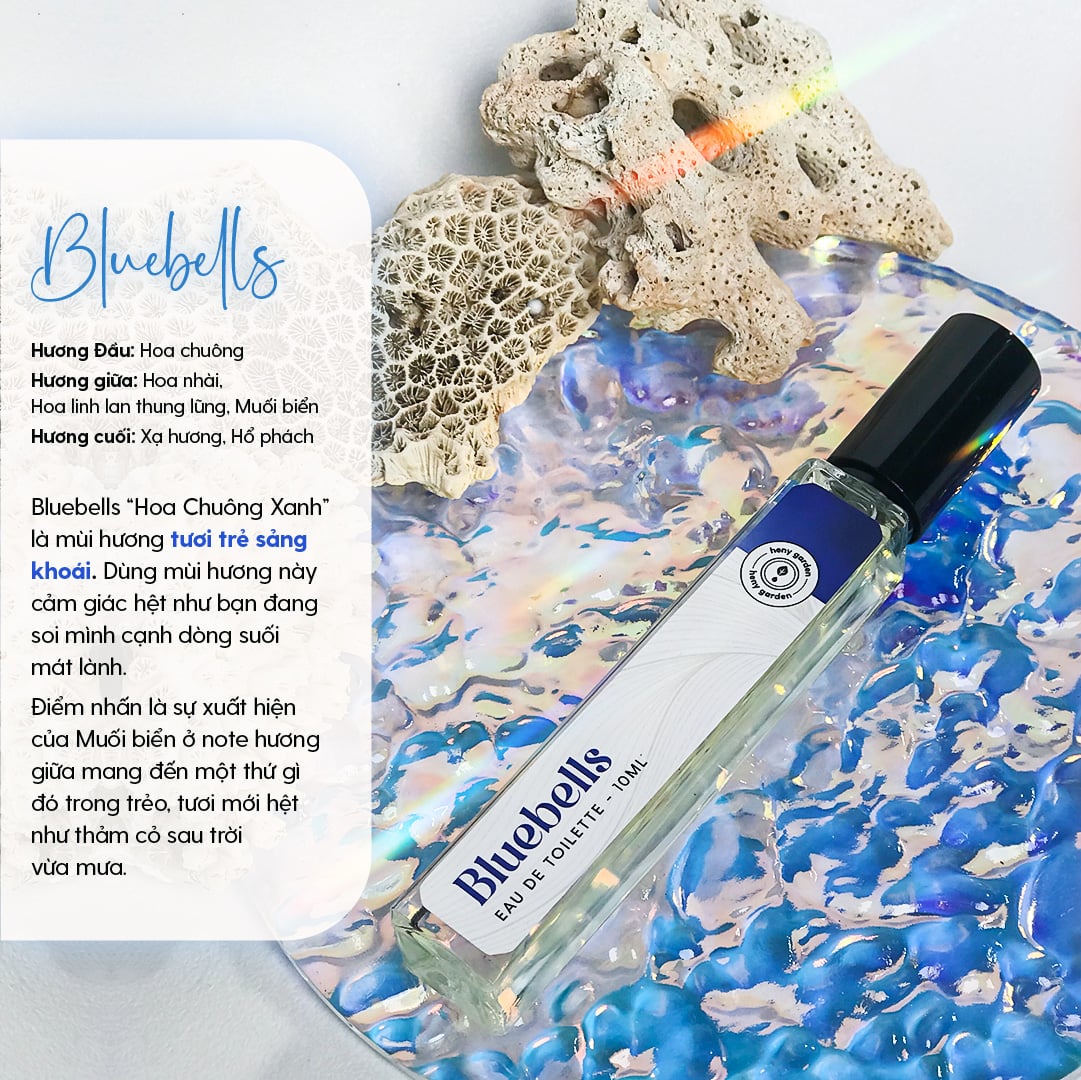 Nước Hoa Dạng Xịt Unisex Heny Garden 10mL - Hấp Dẫn, Thu Hút, Ngọt Ngào, Nữ Tính