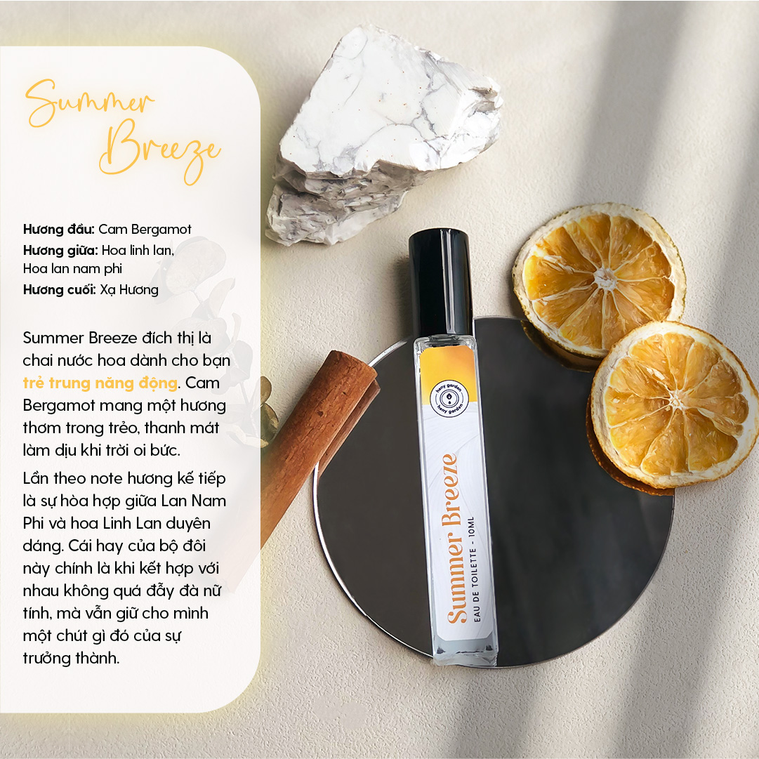 Nước Hoa Dạng Xịt Unisex Heny Garden 10mL - Hấp Dẫn, Thu Hút, Ngọt Ngào, Nữ Tính