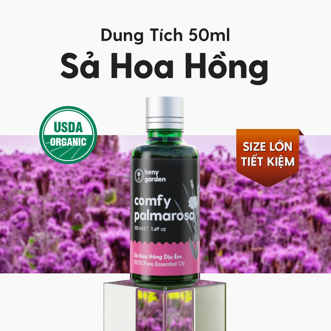 Tinh Dầu Sả Hoa Hồng (Palmarosa Essential Oil) Heny Garden