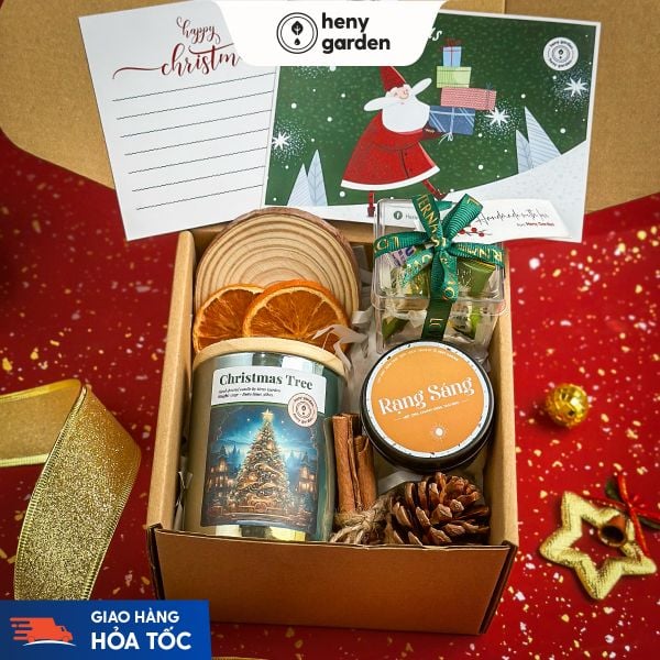 Set Quà Tặng Noel Giáng Sinh Nến Thơm Heny Garden (Green Xmas Collection)