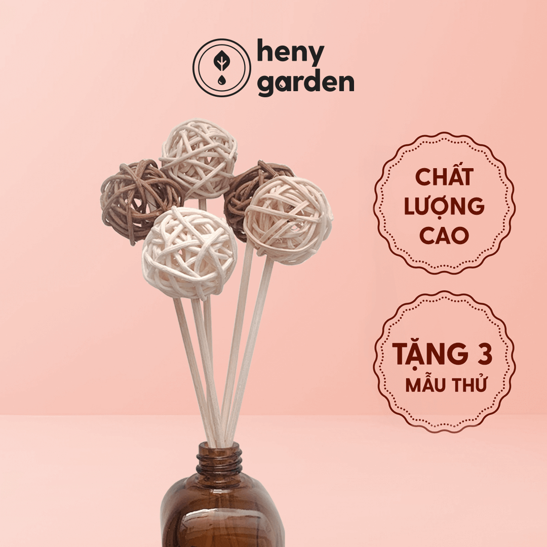 Que Khuếch Tán Tinh Dầu Banh Gỗ Mây (Giao Màu Ngẫu Nhiên) Heny Garden