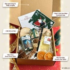 Set Quà Tặng Noel Giáng Sinh Nến Thơm Heny Garden (Green Xmas Collection)