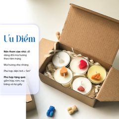 Set Quà Tặng Nến Thơm Dễ Thương Size Nhỏ HENY GARDEN