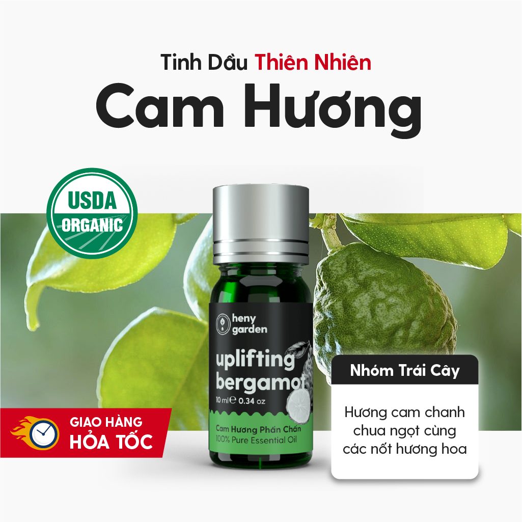 Tinh Dầu Cam Hương Bergamot (Bergamot Essential Oil) Heny Garden