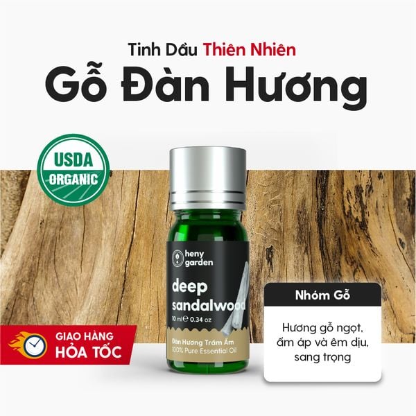 Tinh Dầu Đàn Hương (Sandalwood Essential Oil) Heny Garden