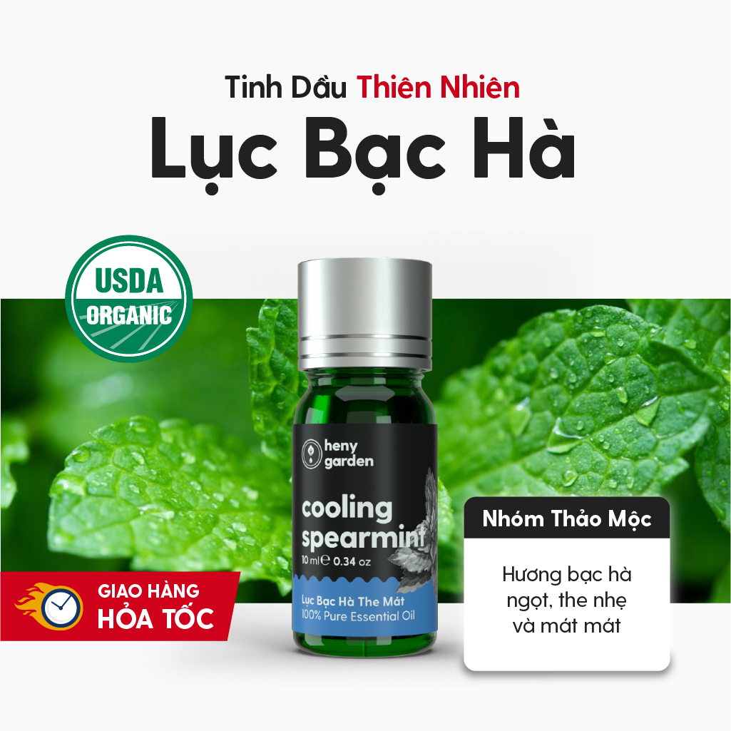 Tinh Dầu Lục Bạc Hà (Cooling Spearmint Essential Oil) Heny Garden