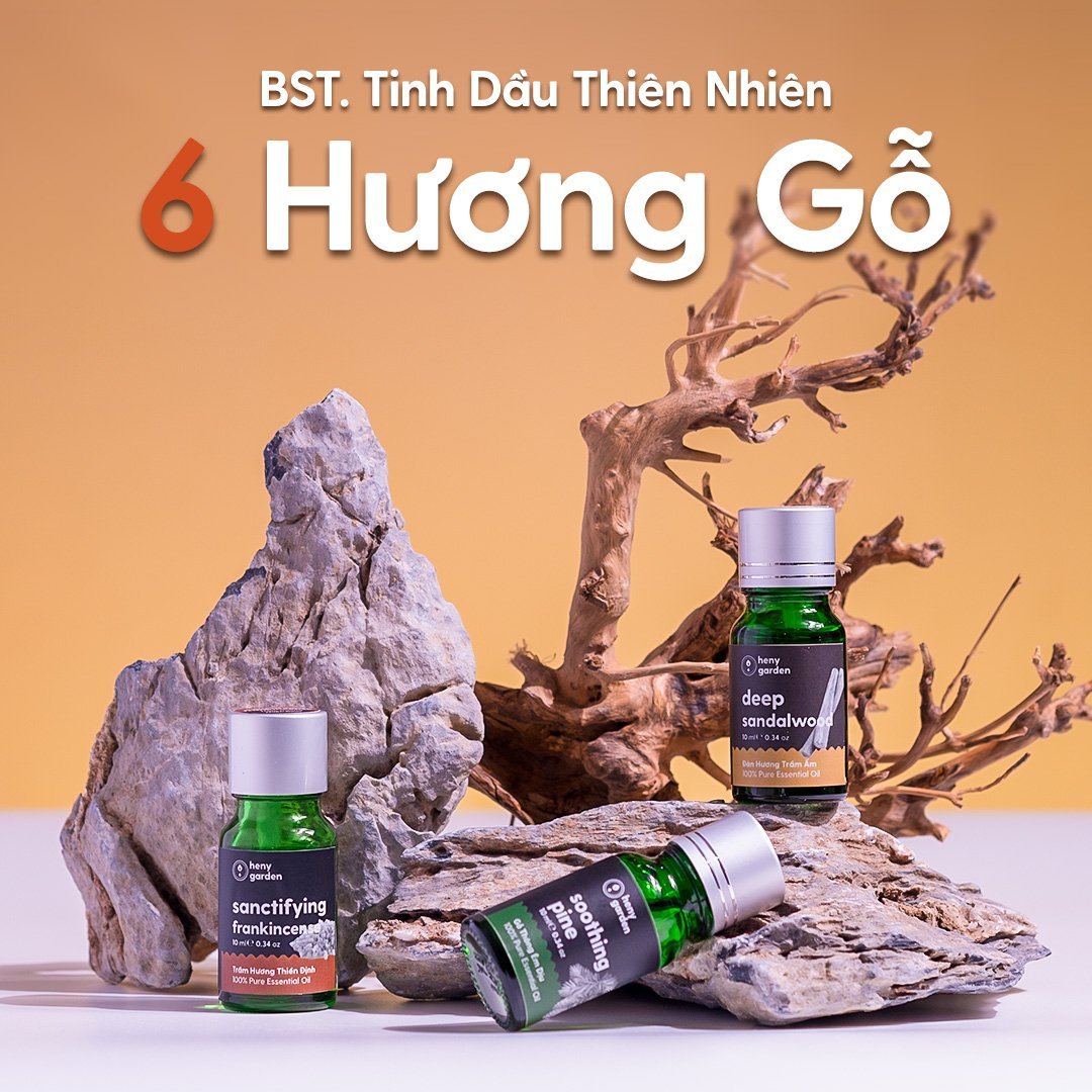 Tinh Dầu Thơm Phòng Thiên Nhiên 6 MÙI Nhóm GỖ HENY GARDEN