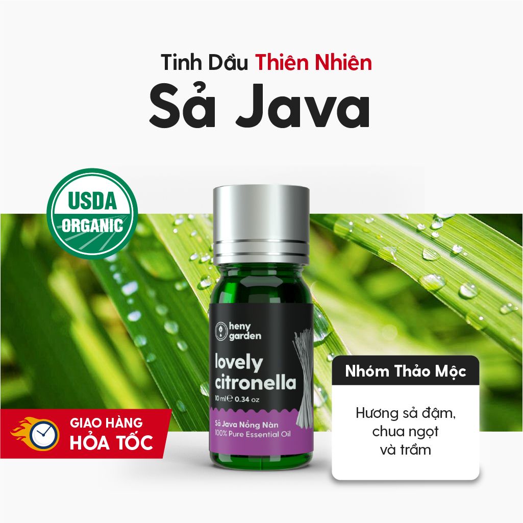Tinh Dầu Sả Java (Citronella Essential Oil) Heny Garden