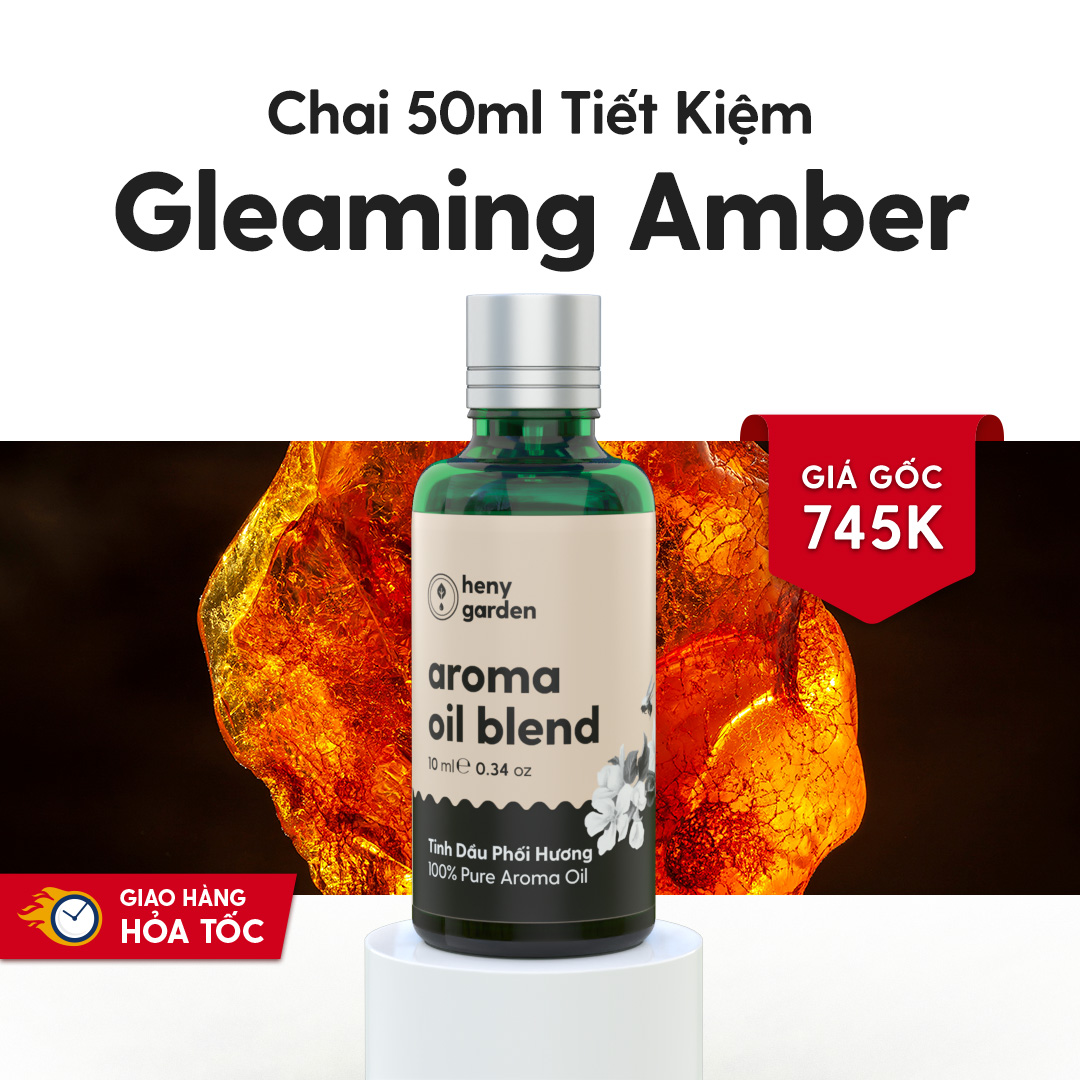 Tinh Dầu Thơm Phối Hương Gleaming Amber (Hổ Phách Lấp Lánh) Heny Garden