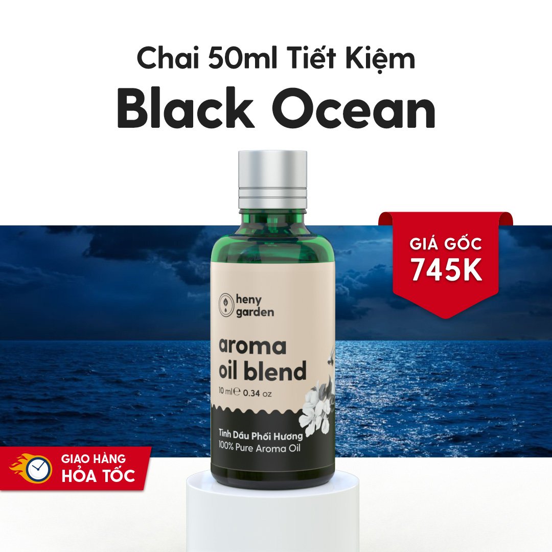 Tinh Dầu Thơm Phối Hương Black Ocean (Đại Dương Đen) Heny Garden