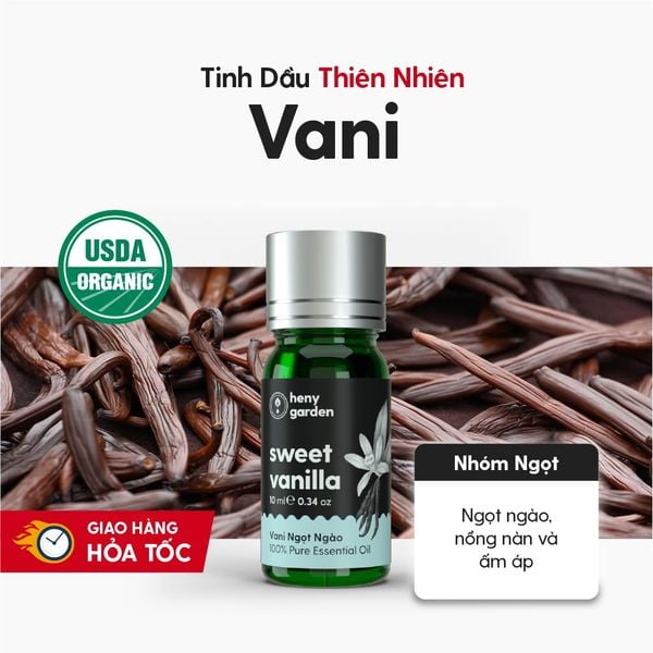 Tinh Dầu Vani (Sweet Vanilla Essential Oil) Heny Garden