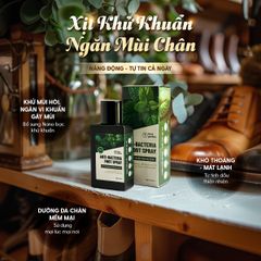 Xịt Hôi Chân, Khử Mùi Giày Chiết Xuất Tràm Trà & Nano Bạc HENY GARDEN 50mL Giúp Khử Mùi, Khử Khuẩn Nhanh Chóng