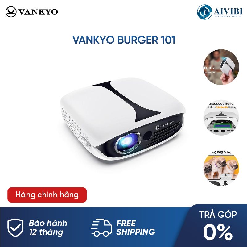 Máy chiếu mini thông minh VANKYO Burger 101 AIVIBI