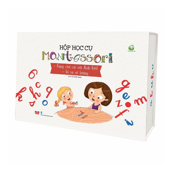  Hộp Thẻ Học Cụ Montessori - Bảng Chữ Cái Rời Anh - Việt - Số Và Số Lượng 