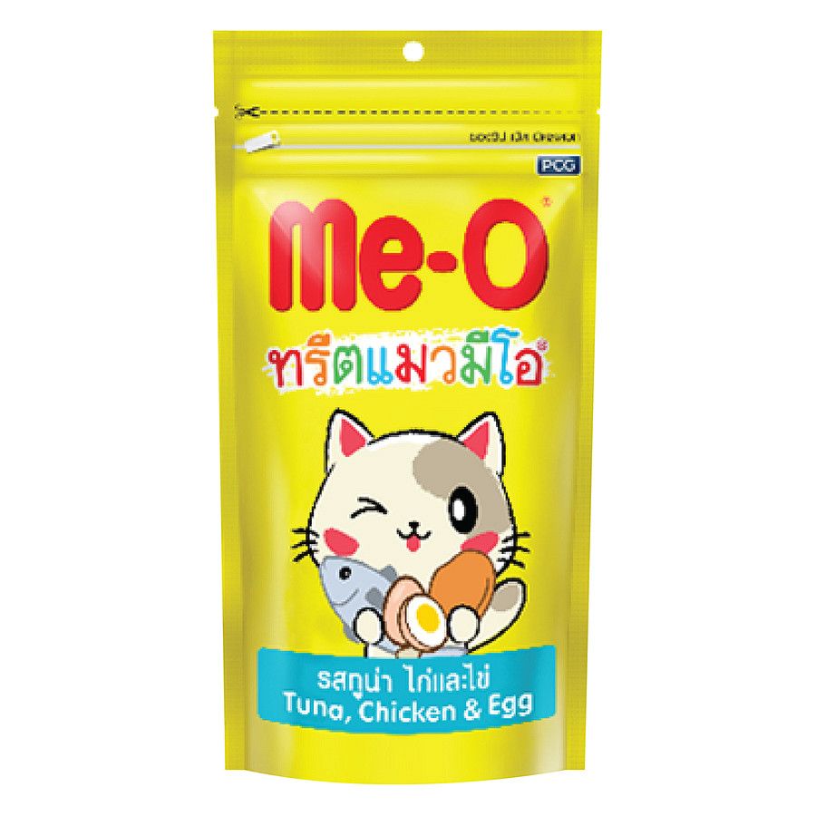  Đồ Ăn Mèo Bánh Xương Me-O Hương Vị Cá Ngừ, Gà Và Trứng 50g 