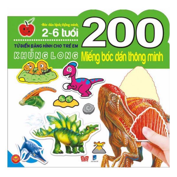  200 Miếng Bóc Dán Thông Minh - Khủng Long (2-6 Tuổi) 