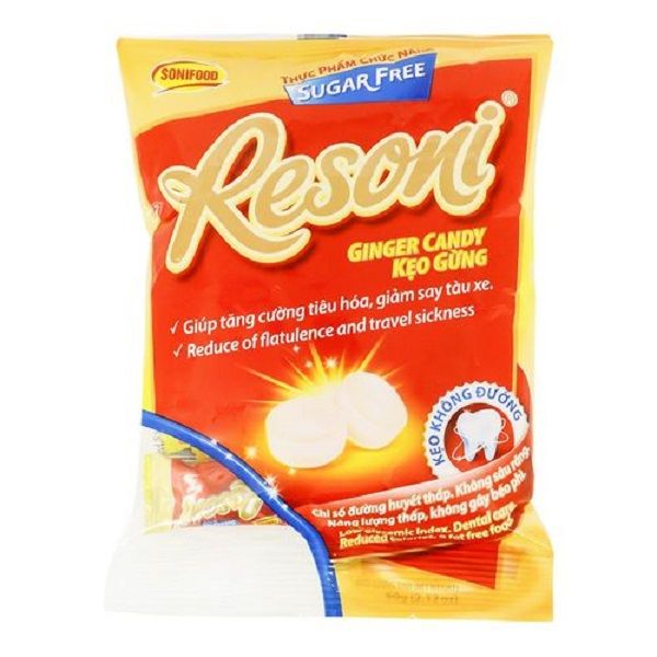  Kẹo Resoni Ginger Candy Kẹo Gừng (Kẹo Không Đường) (60g) 