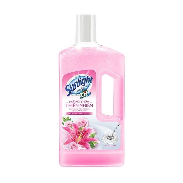  Nước Lau Sàn Sunlight - Hương Thơm Thiên Nhiên Hương Hoa Hồng Và Lily (997ml) 