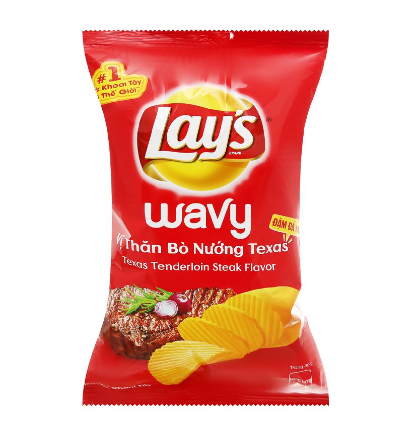  Lays Wavy vị thăn bò nướng Texas 56g*80 