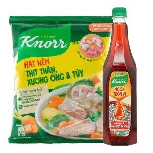  KNORR Hạt Nêm Từ Thịt 1.2kg (1+1KNORR Nước Mắm 245ml)/5 bộ 