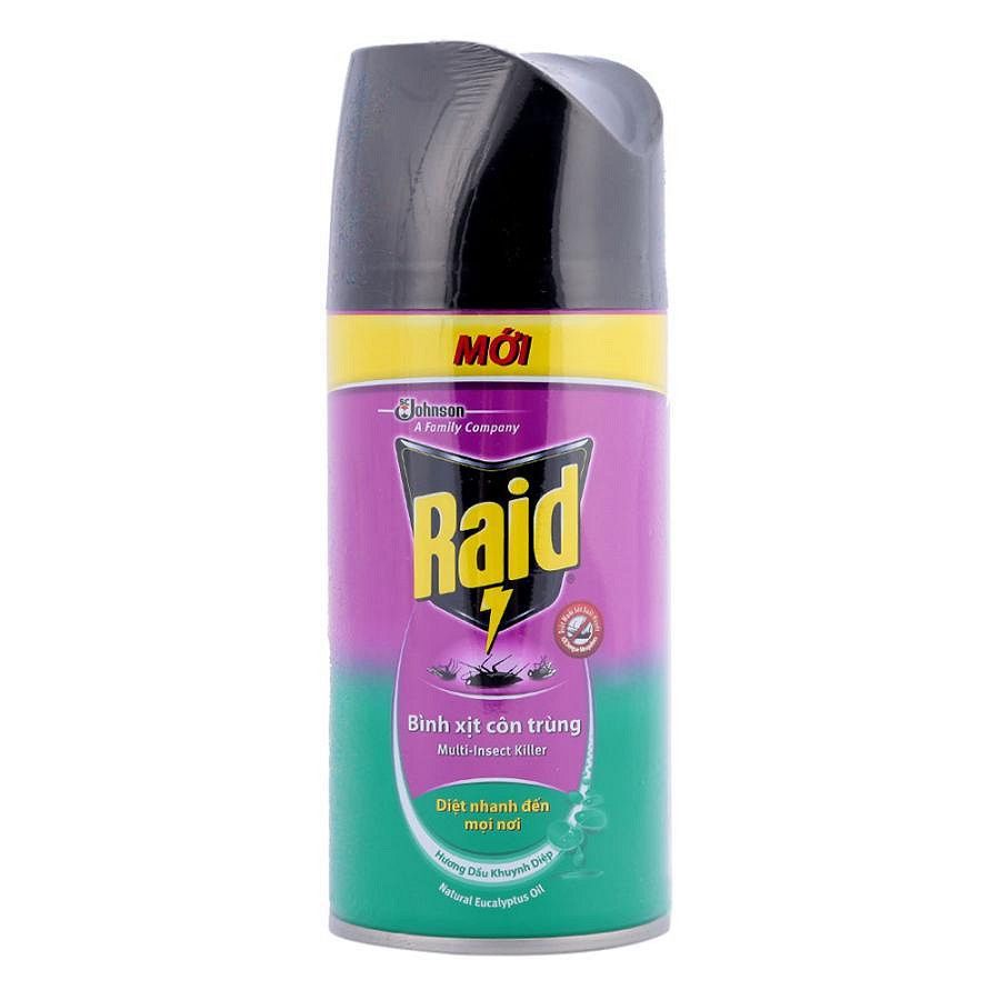  Xịt Côn Trùng Raid Hương Dầu Khuynh Diệp (300ml) 