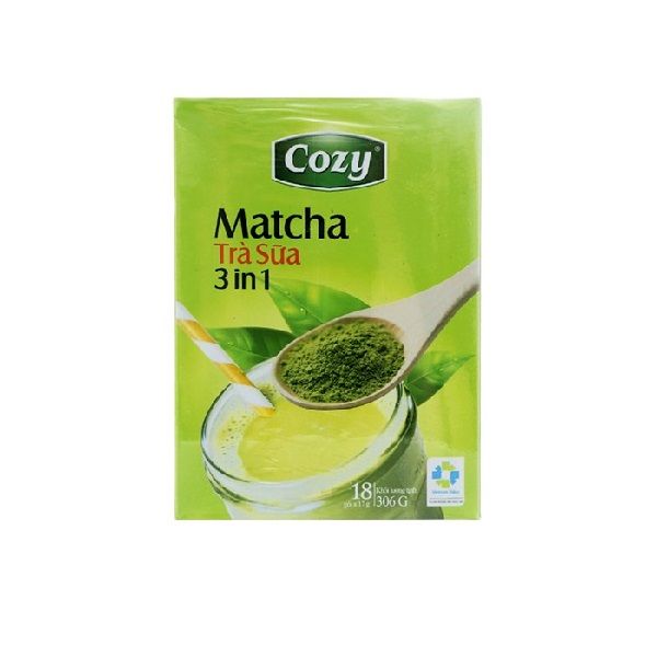  Trà Cozy Trà Sữa Matcha 3 in 1 (18 Túi Hộp 306g) 