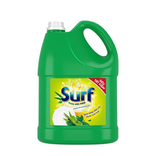  [MỚI] Nước rửa chén Surf hương Trà Xanh & Lá Dứa 3.5kg 