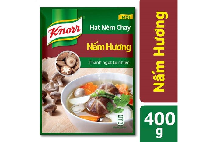  Hạt Nêm Knorr - Hạt Nêm Chay Nấm Hương (Thanh Ngọt Tự Nhiên) (400g) 