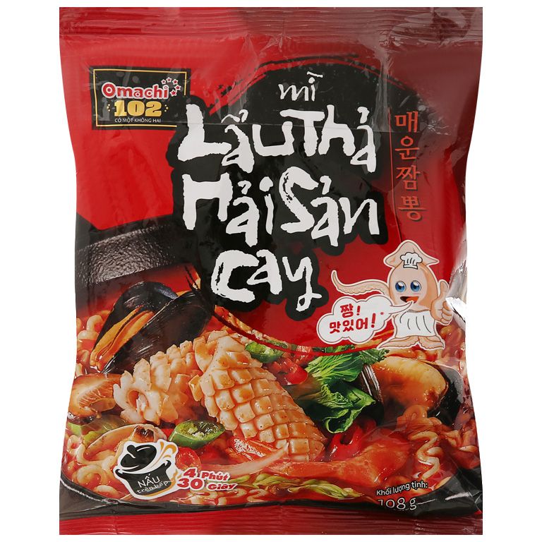  Mì Omachi 102 Lẩu Thả Hải Sản - 108Gr 